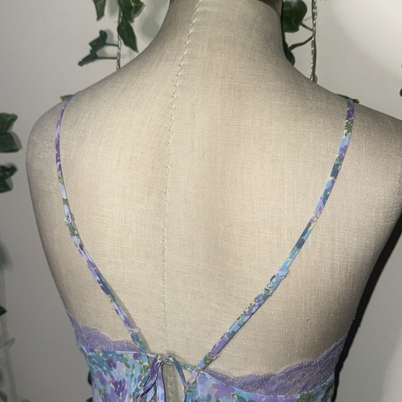 Victoria’s Secret Floral Print Lace Top Slip Dress RARE FROM 2000 - Picture 3 of 5